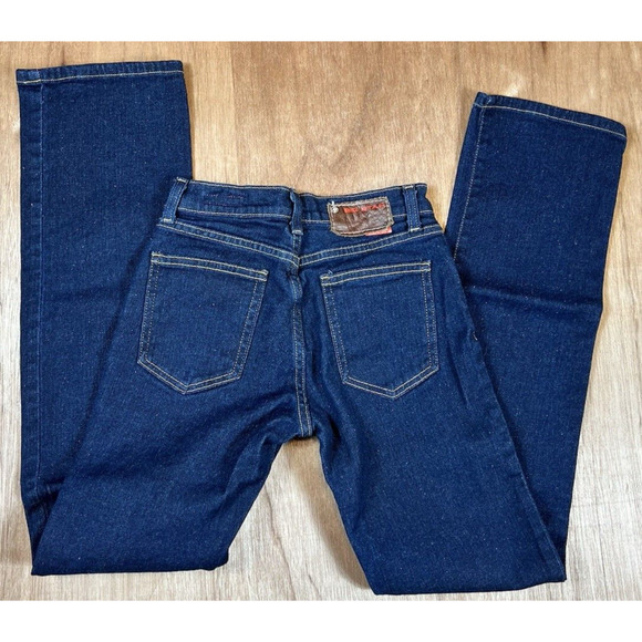Big Star 25 R Skinny Mid Rise Dark Wash Denim Womens Jeans Minimal Cowgirl Basic - Picture 3 of 15